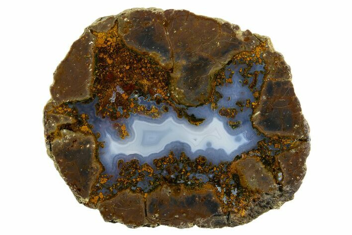 Colorful Polished Thunderegg Half - Nevada #337813